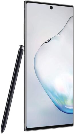 Galaxy Note 10+ premium design featuring Aura Glow finish and aluminum frame construction